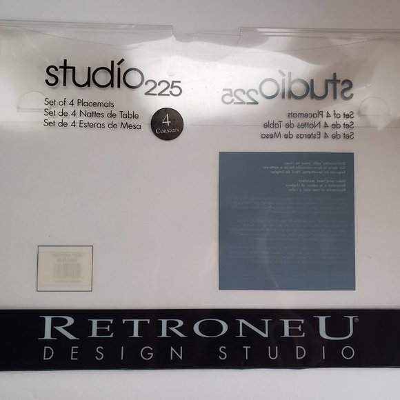 Retroneu Design Studio 225 Placemat & Coaster Set Retro Chic Made in Italy (1) - Picture 8 of 10